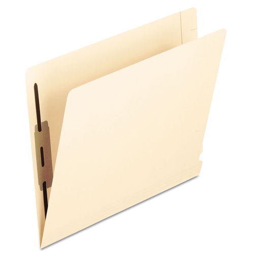 Manila Laminated End Tab Fastener Folders, 14-pt Manila, 0.75