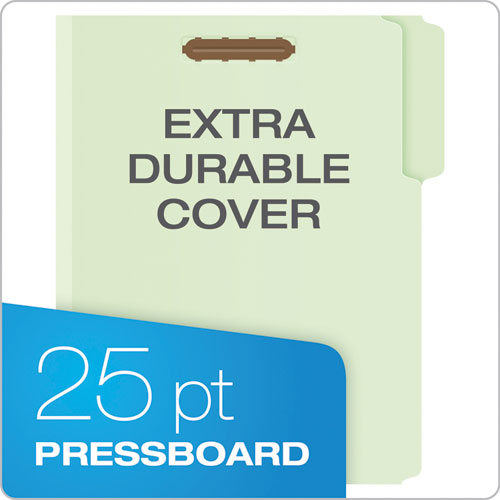 Heavy-duty Pressboard Folders With Embossed Fasteners, 1/3-cut Tabs, 1