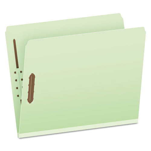 Heavy-duty Pressboard Folders With Embossed Fasteners, Straight Tabs, 2