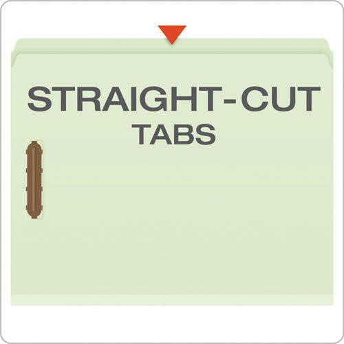 Heavy-duty Pressboard Folders With Embossed Fasteners, Straight Tabs, 2