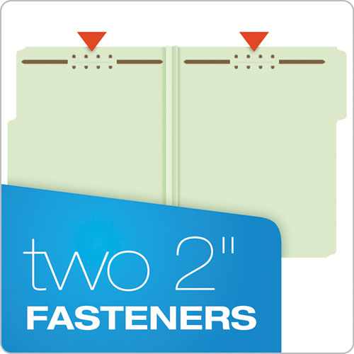 Heavy-duty Pressboard Folders With Embossed Fasteners, 1/3-cut Tabs, 2