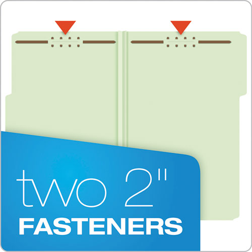 Heavy-duty Pressboard Folders With Embossed Fasteners, 1/3-cut Tabs, 2
