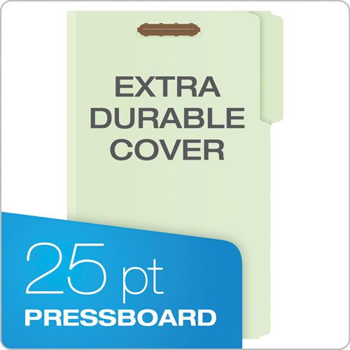 Heavy-duty Pressboard Folders With Embossed Fasteners, 1/3-cut Tabs, 2