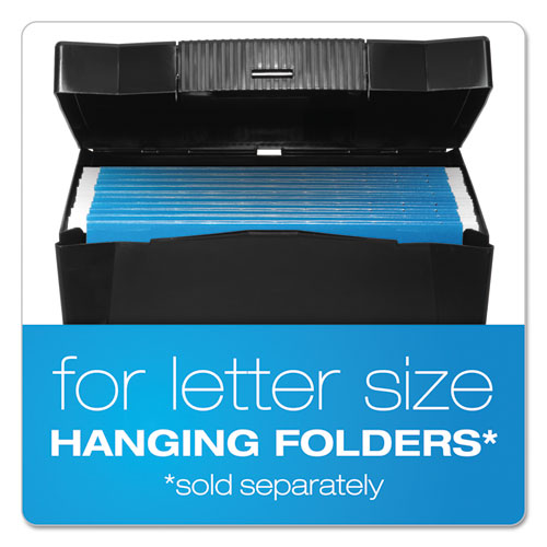 Portable Letter Size File Box, Letter Files, 13.5