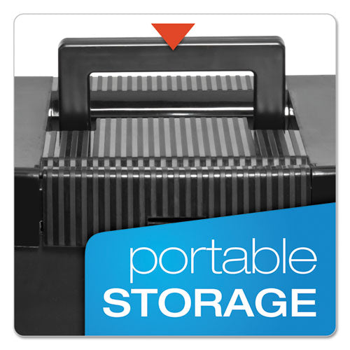 Portable Letter Size File Box, Letter Files, 13.5