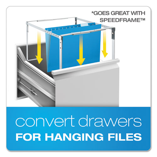 Colored Reinforced Hanging Folders, Letter Size, 1/5-cut Tabs, Black, 25/box