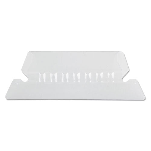 Transparent Colored Tabs For Hanging File Folders, 1/5-cut, Clear, 2