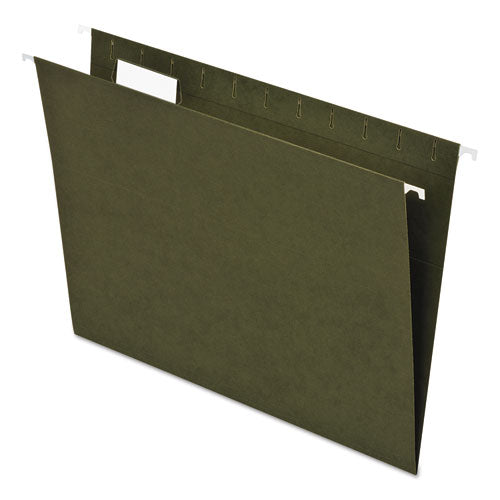 Earthwise By Pendaflex 100% Recycled Colored Hanging File Folders, Letter Size, 1/5-cut Tabs, Green, 25/box