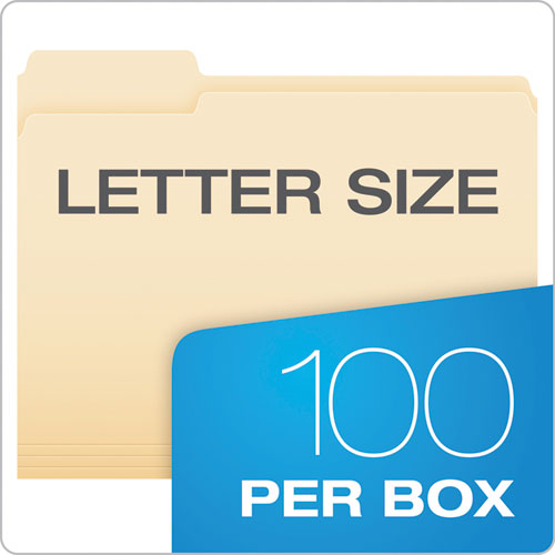 Manila File Folders, 1/3-cut Tabs: Assorted, Letter Size, 0.75