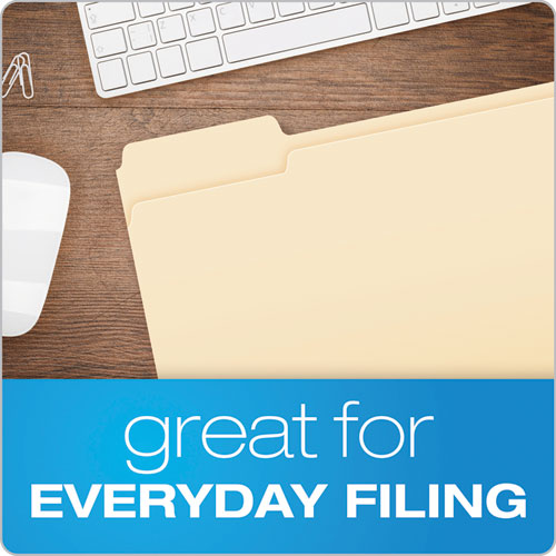 Manila File Folders, 1/3-cut Tabs: Assorted, Letter Size, 0.75