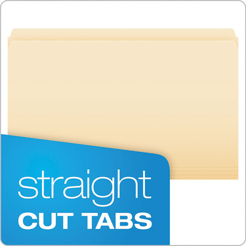 Manila File Folders, Straight Tabs, Legal Size, 0.75