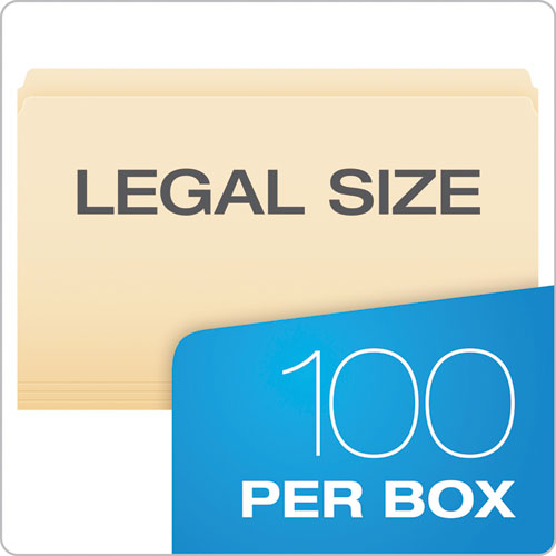Manila File Folders, Straight Tabs, Legal Size, 0.75