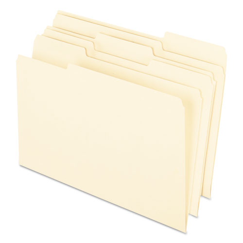 Earthwise By Pendaflex 100% Recycled Manila File Folder, 1/3-cut Tabs: Assorted, Legal Size, 0.75