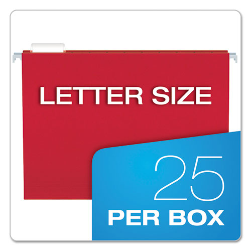 Colored Hanging Folders, Letter Size, 1/5-cut Tabs, Three-color Assortment, 25/box