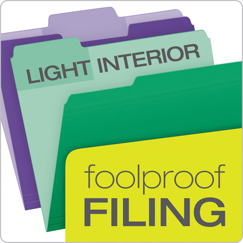 File Folders With Erasable Tabs, 1/3-cut Tabs: Assorted, Letter Size, Assorted Colors, 30/pack