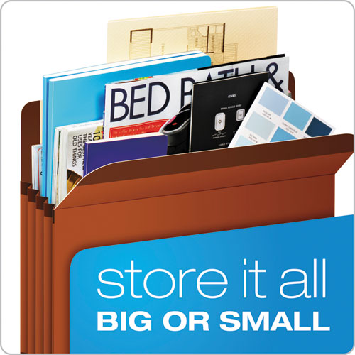 Premium Reinforced Expanding File Pockets, 5.25