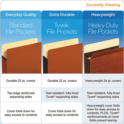 Extra-wide Heavy-duty File Pockets, 3.5