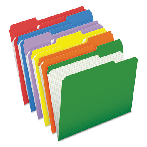 Double-ply Reinforced Top Tab Colored File Folders, 1/3-cut Tabs: Assorted, Letter, 0.75