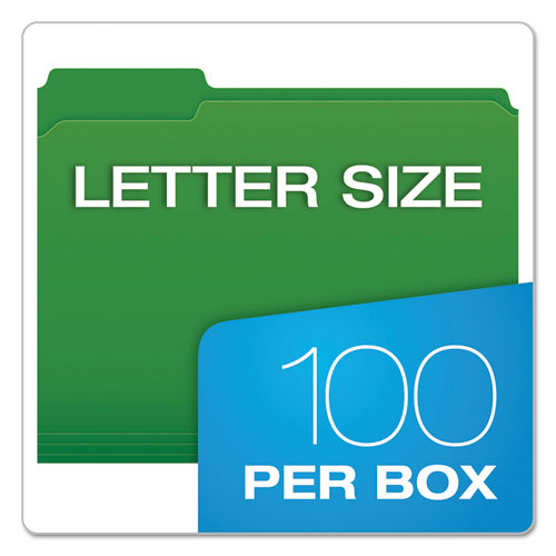 Double-ply Reinforced Top Tab Colored File Folders, 1/3-cut Tabs: Assorted, Letter, 0.75