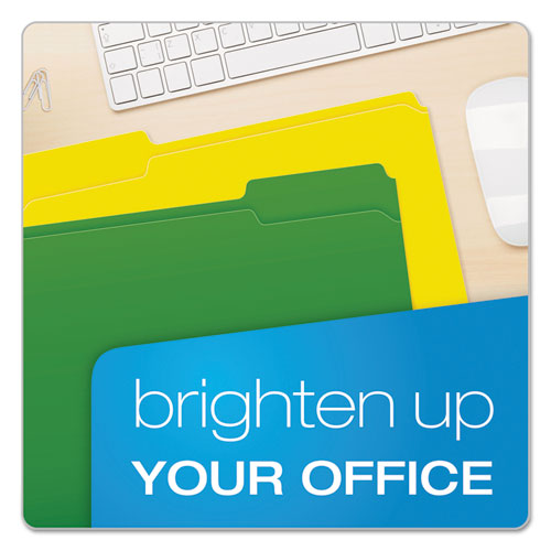 Double-ply Reinforced Top Tab Colored File Folders, 1/3-cut Tabs: Assorted, Letter, 0.75