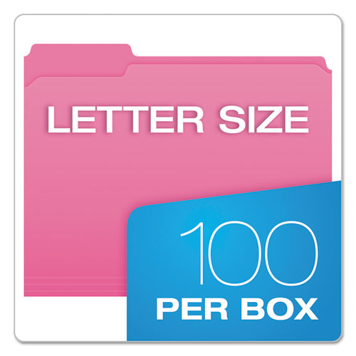 Double-ply Reinforced Top Tab Colored File Folders, 1/3-cut Tabs: Assorted, Letter Size, 0.75