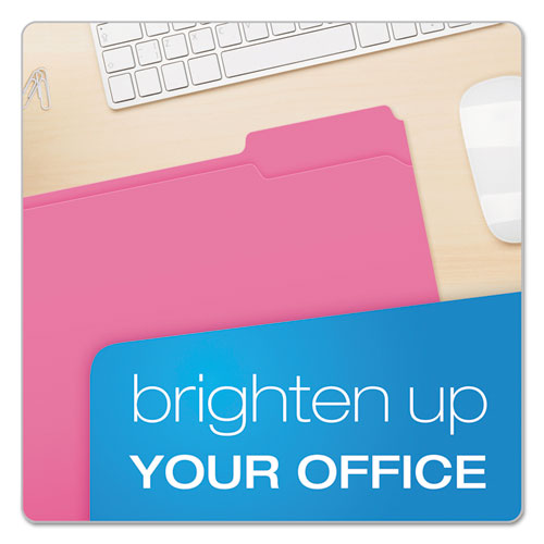 Double-ply Reinforced Top Tab Colored File Folders, 1/3-cut Tabs: Assorted, Letter Size, 0.75