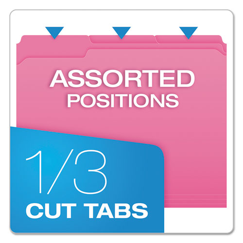 Double-ply Reinforced Top Tab Colored File Folders, 1/3-cut Tabs: Assorted, Letter Size, 0.75