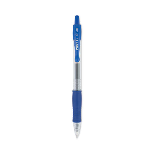 G2 Premium Gel Pen, Retractable, Extra-fine 0.5 Mm, Blue Ink, Smoke/blue Barrel, Dozen