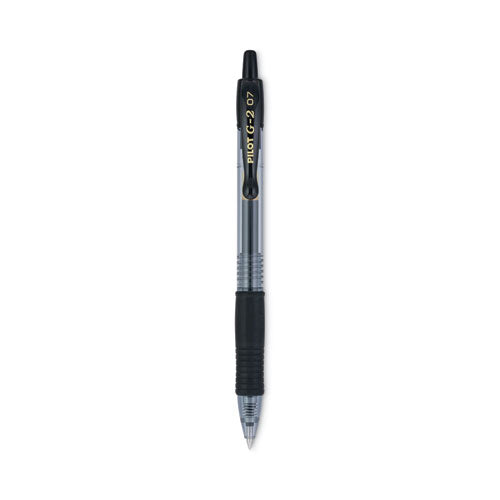 G2 Premium Gel Pen, Retractable, Fine 0.7 Mm, Black Ink, Smoke/black Barrel, Dozen