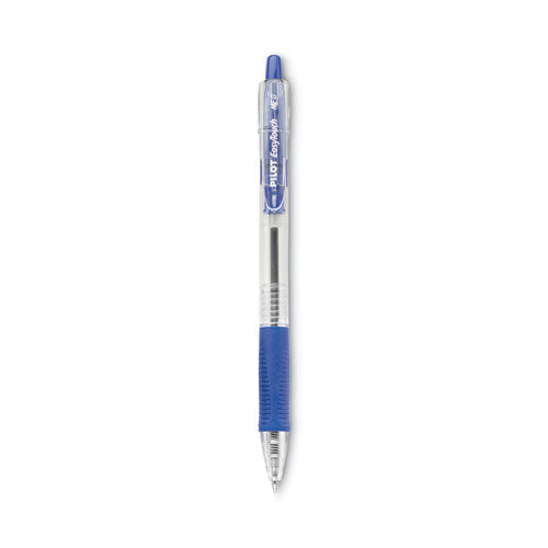 Easytouch Ballpoint Pen, Retractable, Medium 1 Mm, Blue Ink, Clear Barrel, Dozen