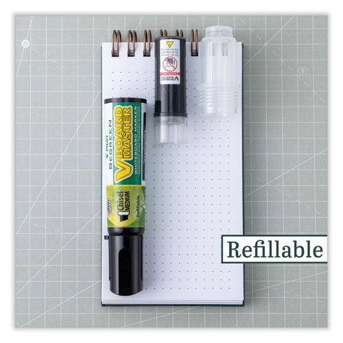 Begreen V Board Master Dry Erase Marker, Medium Chisel Tip, Assorted Colors, 5/pack
