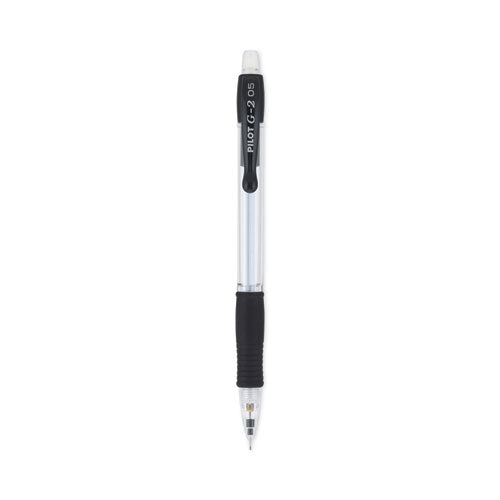 G2 Mechanical Pencil, 0.5 Mm, Hb (#2), Black Lead, Clear/black Barrel, Dozen