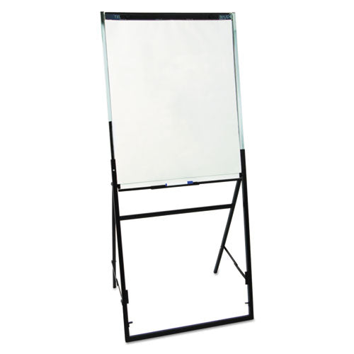 Futura Dry Erase Presentation Easel, 26" X 35", White Surface, Black Steel Frame