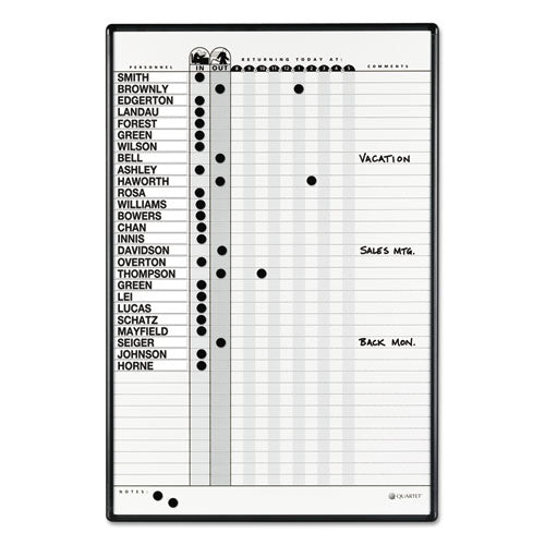 Employee In/out Board System, 36-person Tracking, 24