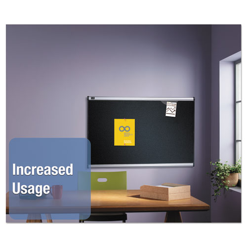 Prestige Black Embossed Foam Bulletin Board, 48