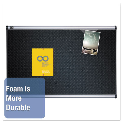 Prestige Black Embossed Foam Bulletin Board, 48