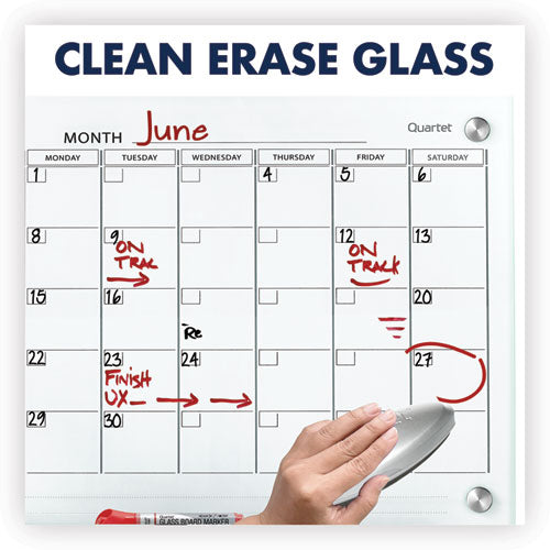 Infinity Magnetic Glass Calendar Board, Monthly Planning/scheduling, 24