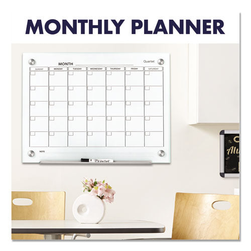 Infinity Magnetic Glass Calendar Board, Monthly Planning/scheduling, 24