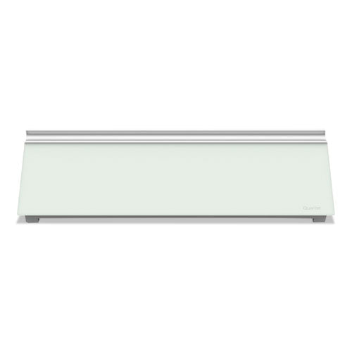 Glass Dry Erase Desktop Computer Pad, 18" X 6", White Surface