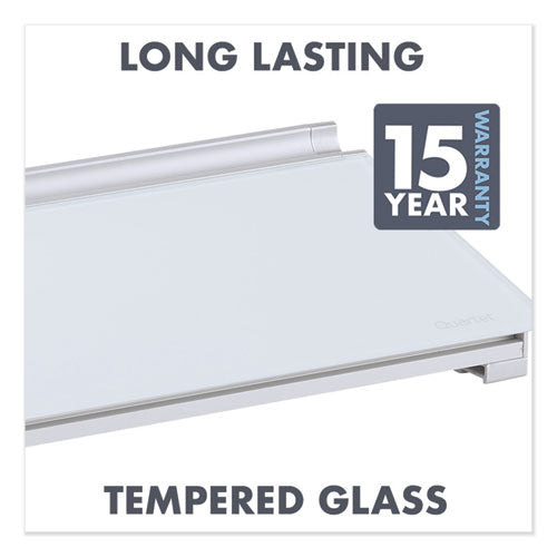 Glass Dry Erase Desktop Computer Pad, 18