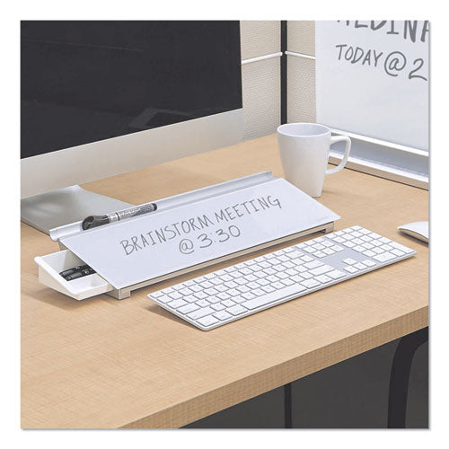 Glass Dry Erase Desktop Computer Pad, 18