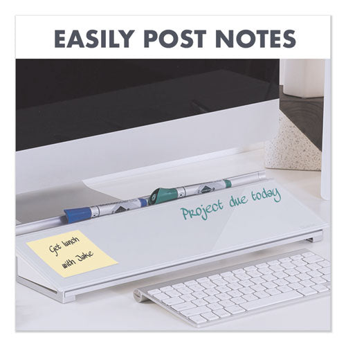 Glass Dry Erase Desktop Computer Pad, 18