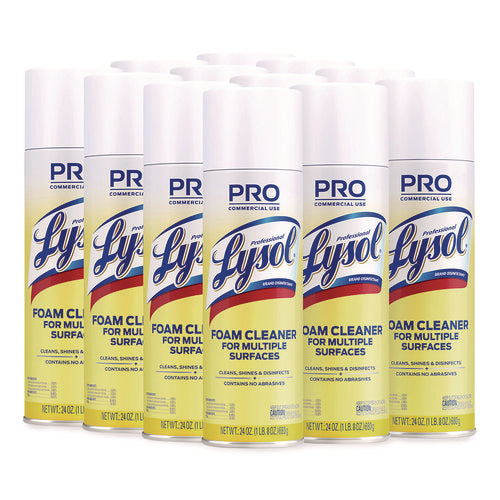 Disinfectant Foam Cleaner, 24 Oz Aerosol Spray, 12/carton