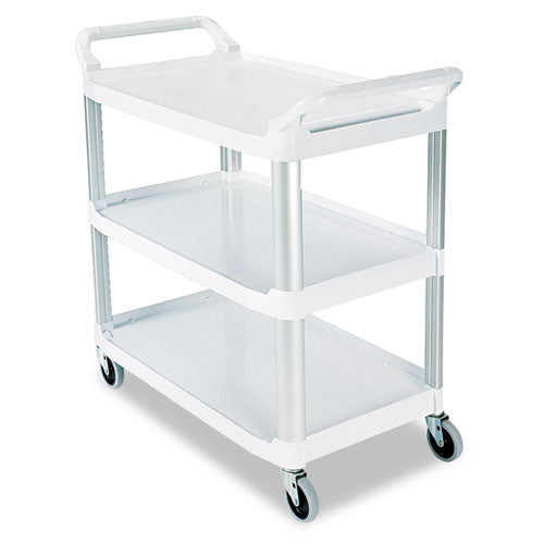 Xtra Utility Cart With Open Sides, Plastic, 3 Shelves, 300 Lb Capacity, 40.63