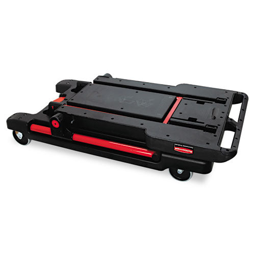Convertible Utility Cart, Plastic, 2 Shelves, 400 Lb Capacity, 23.88