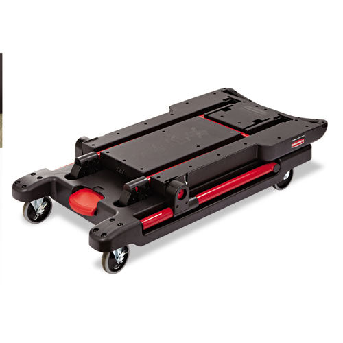 Convertible Utility Cart, Plastic, 2 Shelves, 400 Lb Capacity, 23.88