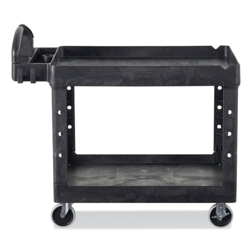 Brute Heavy-duty Utility Cart With Lipped Shelves, Plastic, 2 Shelves, 500 Lb Capacity, 25.9