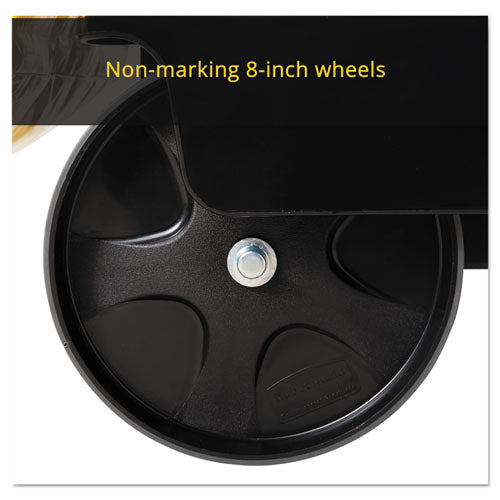 Multi-shelf Cleaning Cart, Plastic, 4 Shelves, 1 Bin, 20