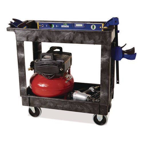 Service/utility Carts, Plastic, 2 Shelves, 500 Lb Capacity, 34.13