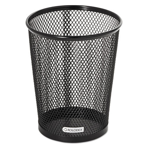 Nestable Jumbo Wire Mesh Pencil Cup, 4.38" Diameter X 5.4"h, Black